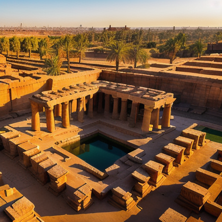 Aerial view of the Temple of Karnak