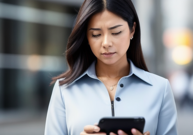 Mulher conferindo notícias no smartphone