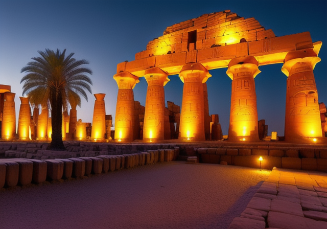Temples of Luxor and Karnak at night