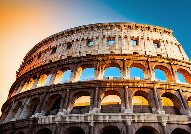 Colosseum at sunset