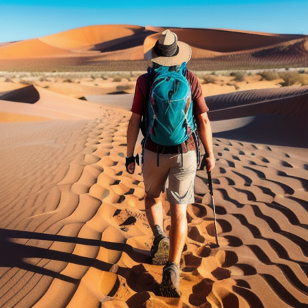 Hiker in the desert