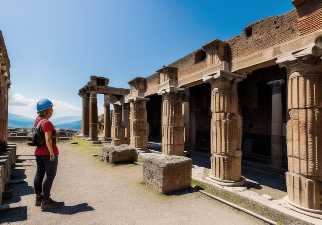 Exploring the ruins of Pompeii