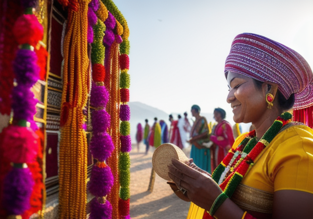 Traveler participating in a local cultural activity